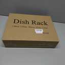 SNTD Dish Drying Rack - Small Dish Rack for Kitchen Counter, Stainless Steel Dish Drainer with Utensil Holder and Drainboard, 11" W x 15" L (Silver)