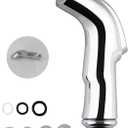 Universal Kitchen Sink Spray Attachment, Sink Side Sprayer Head Replacement Compatible with Oakbrook/Delta/Moen/Kohler/Glacier Bay Faucets, Pull Out Nozzle Head, Chrome