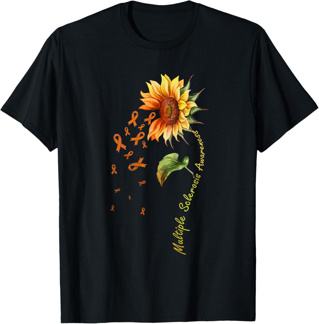 Multiple Sclerosis Awareness Sunflower Shirt MS Awareness T-Shirt, Size L