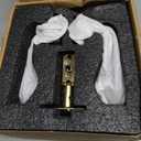 2 Pack Gold Glass Door Lever Privacy Crystal Door Levers Satin Brass Door Lever Interior Brushed Gold Door Handle for Bedroom and Bathroom,Zinc Alloy