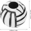 3 x EXCEART 100pcs Volleyball Beads for Jewelry Making | 15mm Acrylic Sports Beads with Big Hole for DIY Bracelet Necklace & Pen Making