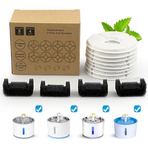 Cat Water Fountain Filter, 81 oz/2.4 L Automatic Pet Water Dispenser Cat Fountain Replacement Filters, Pet Fountain Fillter Replacement