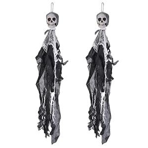 3 Pcs Halloween Hanging Skull Ghost Party Decorations Haunted Houses Decorations