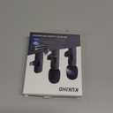 2 Pack Wireless Lavalier Microphone for iPhone iPad and Android Phone, Lapel Mic Plug and Play Wireless Mic Noise Reduction Mini Microphone for Video Recording Interview Podcast Vlog YouTube Tiktok (Mic 2 (2 TX + 1 RX))