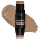 Nudestix Nudies Bronze All Over Matte Bronzing Stick 3-in-1 Cream Bronzer for Cheeks, Eyes & Lips with Built-In Brush | Natural Contour & Sun-Kissed Glow