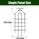 ARIFARO 24" Metal Garden Trellis for Climbing Plants, 4 Pack Plant Trellis for Potted Plants, Indoor Outdoor Black Trellis for Vines, Flowers, House Plants, 10" Wide