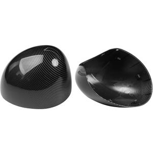 2PCS Compatible with MINI Cooper Mirror Cover F54 F55 F56 F57 F60 2016-2019, LHD Only Pair MINI Cooper Mirror Caps W/O Light Hole Replacement 51167401230/51167401229 - Carbon Fiber