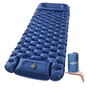 WANNTS Sleeping Pad, Ultralight Inflatable Sleeping Pad for Camping, Built-in Pump, Ultimate for Hiking - Airpad, Carry Bag,-Compact & Lightweight Camping pad(Blue)
