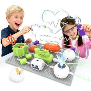 SMILESSKIDDO Science Kits for Kids | STEM Toys for Kid, Electronics Exploration Kit, Over 300 Projects, 16 Circuit Parts, STEM Toy Educational Gifts for Kid Boys Girls Ages 3 4 5 6 7 8 9 10 11 12