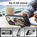 Bouvardia for iPhone 16 Case - Multi-Scenario Kickstand & Cosmic Astronaut Pattern - Compatible with Magsafe - Aesthetic Cute Design for Women and Girls