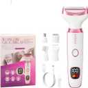 Electric Razor Shavers for Women Wet/Dry 5 in 1 Bikini Trimmer Face Razors for Face Nose Eyebrow Arms Armpit Legs Pubic Area Painless Facial Hair Removal