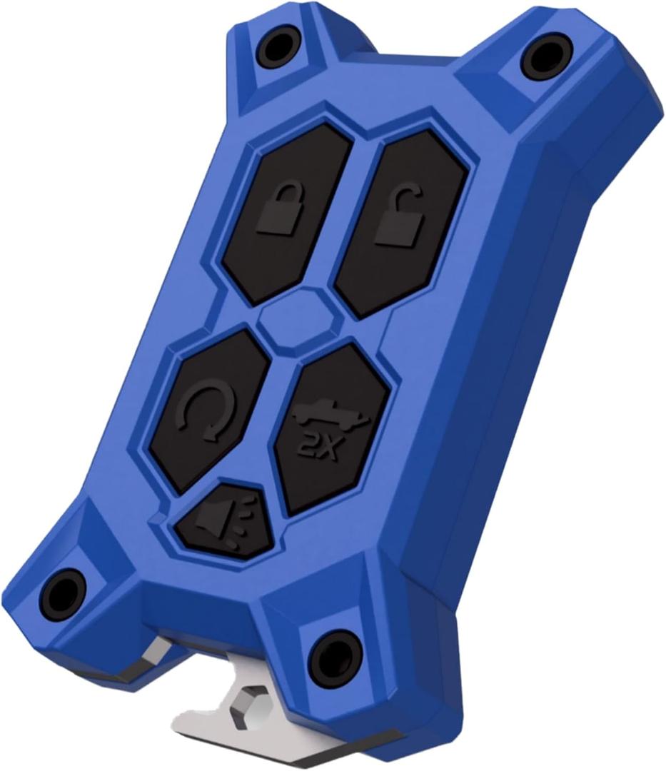Chevy Key Fob Cover - for GMC Key Fob Cover - Silverado Sierra Accessories - Built in Bottle Opener - Fits 2019-2022 Check Fitment Guide - Custom Colors (Blue, Black Screws)