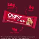 Quest Nutrition Crispy Peanut Butter & Jelly 16g Protein Bar, 2g Sugar, 4g Net Carbs, Gluten Free Snack, Keto Friendly, 12 Count (EXP 03/14/27)