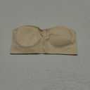 OEAK Strapless Bras for Women Wireless Bandeau Bra Non Slip Push Up Tube Top Seamless Bras Comfortable Padded Bralette Nude Medium