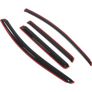TuningPros in-Channel Window Vent Visors Rain Guards Compatible with Scion Scion xA 2004-2007 | Side Window Wind Deflectors Rain Shields | Smoke Tinted, 4 Pcs Set, DGWV-387i