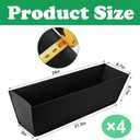 Adnee 4 Pcs 24 Inch Fabric Plant Window Box Liners-Rectangular Non-Woven Planter Basket Liner-Black Felt Flower Hanging Basket for Outdoor Garden Wall Hanging Planter Flower Vegetables