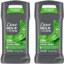 Dove Men+Care Extra Fresh Men's Antiperspirant Deodorant Stick Extra Fresh Twin pack With 72-hour sweat & odor protection with 1/4 Moisturizing Cream & Long-lasting Citrus Scent 2.7 oz