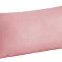 BEDELITE Body Pillow Case Cover, Rayon Made from Bamboo, Cooling Body Pillow Cover for Hot Sleepers and Night Sweats, Breathable & Silky Soft Full Long Pillow Case (Rose Pink, 20x54 Inches)