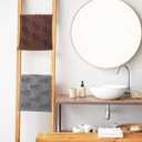 2 Pcs Christmas Hand Towels for Bathroom 3D Reindeer and Bear 29.5 x 13.7 in Jacquard Towel 100% Cotton Weave Bath for Winter Xmas Kitchen Decor