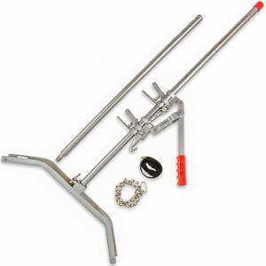 Jeffers Livestock Double Ratchet Calf Puller  Heavy Duty Stainless Steel Puller, Best Tool for Cow Deliveries, with 66" Rod, Ratchet, Extension Rod, Breechen & Strap, Heavy Duty Chains, Vet Tool