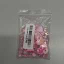 45-60PCS Large Acrylic Pink Glitter Assorted Beads for Bracelet Making UV Plating Focal Beads for Pens Flower Bow Bear Heart Star Pastel Chunky Cute Bead for DIY Jewelry Necklace Keychain Phone Charm