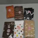 Sooverki Compression Socks for Women & Men 6 Pairs is Best Supportive Knee High Stockings for Recovery Energy Coffee Brown Stars Stripes Feet Stretch Gifts Running Athletic Weather, S/M