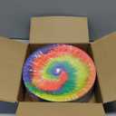 Mimorou 100 Pcs Tie Dye Plates 9 Inch Disposable Tie Dye Party Dinnerware Supplies Rainbow Paper Plates Tie Dye Party Supplies Tie Dye Birthday Decorations for Dinner Party Birthday Holiday