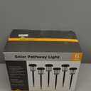 XMCOSY+ Solar Pathway Lights Outdoor, 20 LM LED Solar Garden Lights Seeded Glass, Waterproof IP65 Metal Outdoor Solar Lights for Yard Path Lawn Walkway Driveway Backyard (Black & Grey)