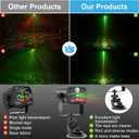 Party Lights DJ Disco Light, RGB LED Strobe Light, Battery Powered Sound Activated Projector with Remote Control for Christmas Halloween Decorations Birthday Stage Show Dance Wedding
