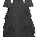 Abaowedding Women's Gothic Witch Dress Medieval Renaissance Costume Victorian Dress, XL