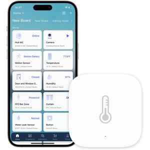 Aqara Zigbee Temperature and Humidity Sensor, Wireless Thermometer Hygrometer for Home Automation, Remote Monitoring, Requires Aqara Hub (not 3rdParty), Compatible with Apple HomeKit, Alexa, IFTTT