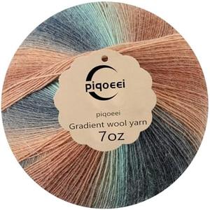 Magic Ombre Mandala Yarn Cake - 500M 90% Wool Lab-Certified Anti-Pilling (7oz) | Tangle-Free Center-Pull for Sock, Crocheting | Rainbow Gradient Variegated Yarn (Mandala505)