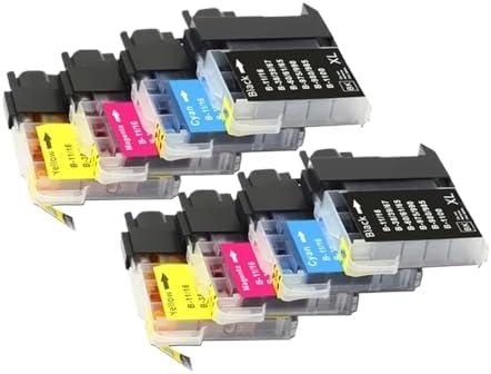 JHXRBZR Compatible with Ink Cartridges LC38 LC985 LC990 LC39 LC975 DCP-J125 DCP-J315W DCP-J515W MFC-J415W MFC-J410 Printers(2 Set)