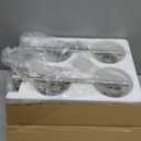 4-Light Bathroom Light Fixtures, Brushed Nickel Modern Vanity Lights with Milky White Frosted Glass Shades, Bathroom Wall Lamp for Mirror Kitchen Living Room