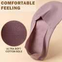 Sofier No Show Socks Womens, Non Slip Low Cut 6 Pairs Thin Silky Dress Footies Liner Invisible Socks Flats Loafers Sneakers (9-12)