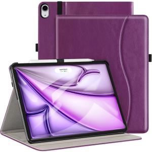 ZtotopCases for iPad Air 13 inch M3 2025 & 2024 M2 Case/iPad Pro 12.9 Case 3rd Generation 2018, Premium Leather Folio Cover (Supports iPad Pencil Charging), Auto Sleep/Wake, Multiple 4 Angles  Purple