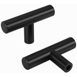 homdiy Black Cabinet Knobs 20Pack Single Hole Drawer Knobs Black Kitchen Drawer Pulls and Knobs Stainless Steel Cabinet Hardware for Bathroom, Cupboard