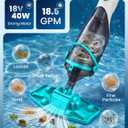 Saker Cordless Pool Vacuum Cleaner with 18.5GPM Powerful Suction