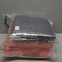 50 Pack Acoustic Panels Soundproof Studio Foam for Walls Sound Absorbing Panels Sound Insulation Panels Wedge for Home Studio Ceiling, 1" X 12" X 12" (Black&Red)