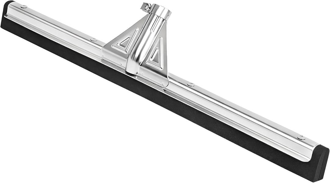 DSV Standard Heavy-Duty Floor Squeegee 22, Double Foam Rubber Blade Garage Squeegee, Taper Pole Connection - Handle Sold Separately for Tiles, Concrete and Asphalt
