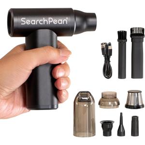 Mini 4 in 1 Compressed Air Duster & Vacuum, 150000RPM with Strong Suction Rechargeable Cordless for Home Coffee Bar Grinder Keyboard Computer Car Aeolus