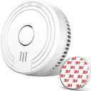 Ecoey Smoke Detector Fire Alarm with Photoelectric Technology, Fire Detector with Test Button and Low Battery Signal, Fire Alarm for Bedroom and Home, FJ136GB, 1 Pack Small