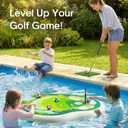 Funscape Kids Inflatable Golf Pool Toys, Fun Swimming Pool Game, Floating Water Chipping Green W/Sticky Balls, Yard Summer Party Birthday Gift 3 4 5 6 7 8 9 12 Years Old Boys Girls Teen Adults Family
