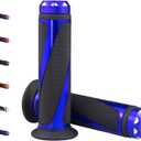 Universal Motorcycle Handlebar Grips Fits for Motorcycles with 7/8" Left Grip and 1" Right (Blue)