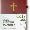 2026 Christian Life Organizer in Brown  12-Month Bible Study Journal and Prayer Planner, Faith & Productivity Weekly Organizer, Christian Gifts for Men & Women (5.7"x8.3")