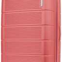 American Tourister Stratum 2.0 Expandable Hardside Luggage with Spinner Wheels, 28" SPINNER, Soft Coral, 28-Inch Checked-Large