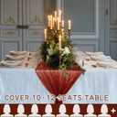 2 Packs Cheesecloth Table Runner,TISEMENT 35''x 120'' Wrinkled Gauze Cheese Cloth Table Runner Boho ,Romantic Centerpieces for Tables ,Versatile Tablecloth for Wedding/ Party Decorations (Terracotta)