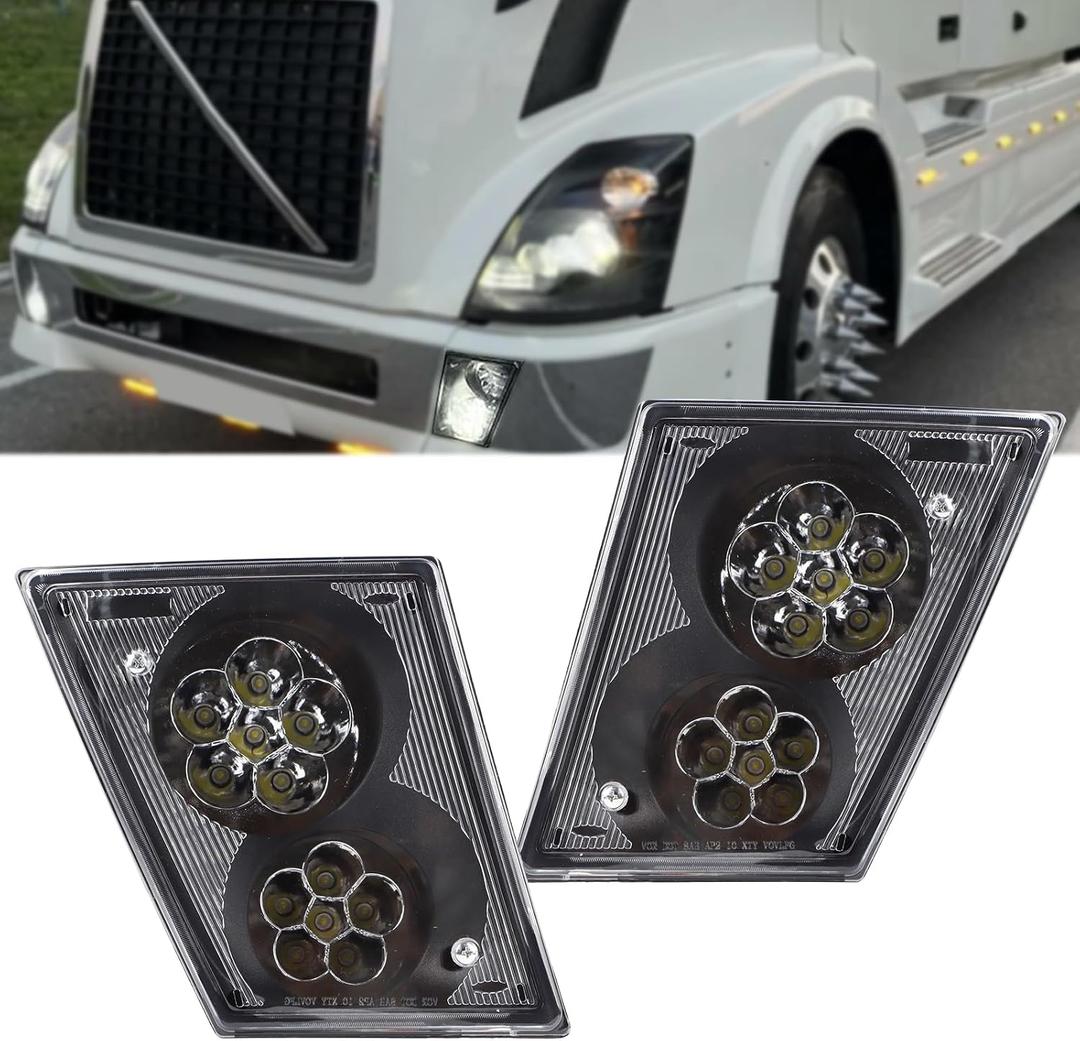 LED Pair Fog Lights Kit Compatible for 2003-2017 Volvo VNL/VN LH&RH