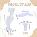 UNICRAFTALE 2pcs Jewelry Mannequin Displays Set White Resin Side Body Model Bust Shaped Jewelrys Necklace Display Stands and Mannequin Hand Bracelet Necklace Ring Display Stand for Jewelry Displays