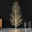 6FT Enchanting Birch Tree with 1300 LED Lights, Twinkle Light White Christmas Tree with Timer IP44 Waterproof for Indoor Outdoor Festival Wedding Party Christmas Decorations